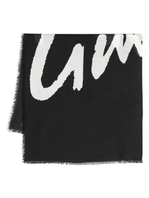 Givenchy écharpe à logo en intarsia