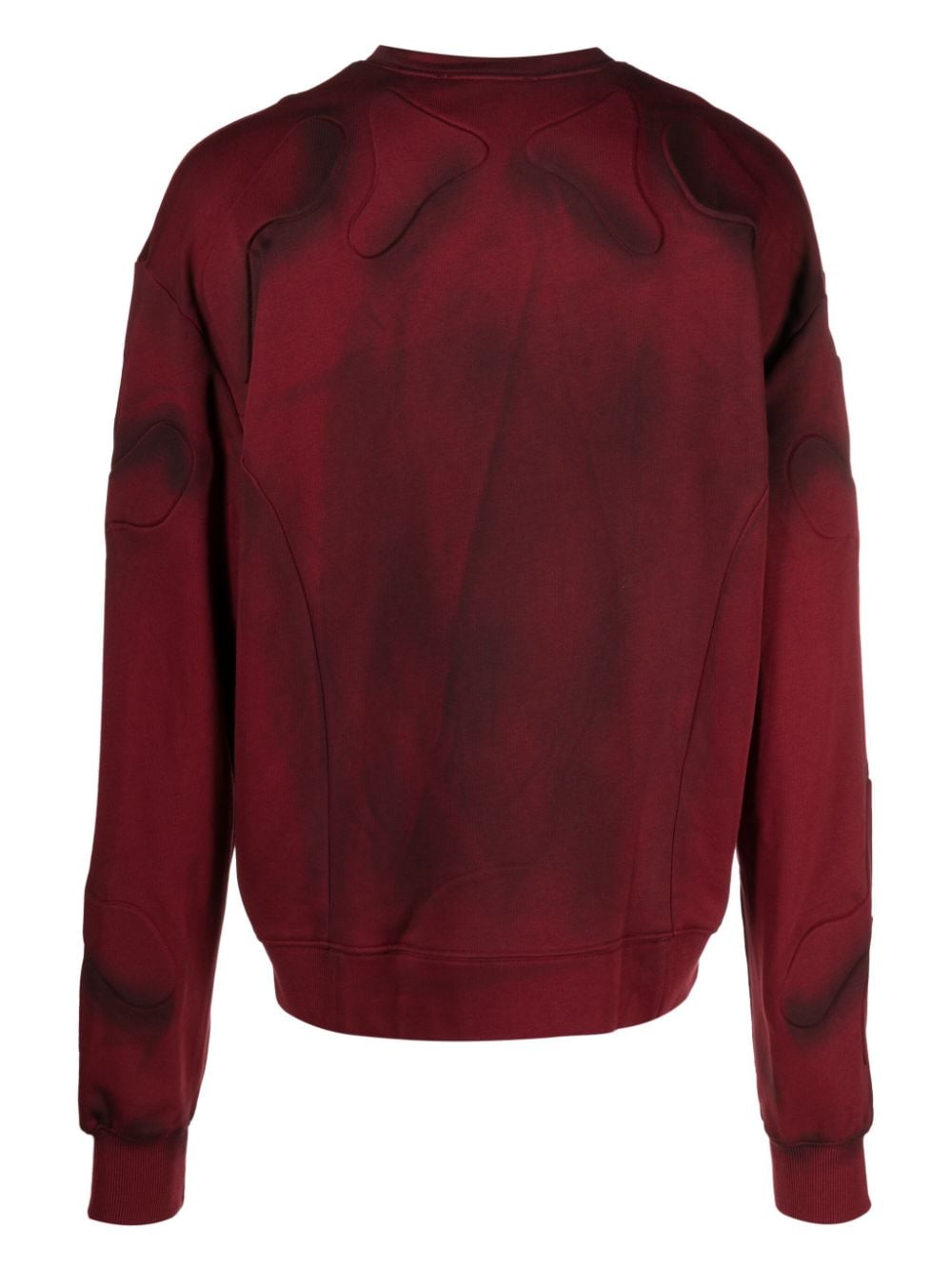 Shop Heliot Emil Tie-dye Panelled Cotton Sweatshirt In Red