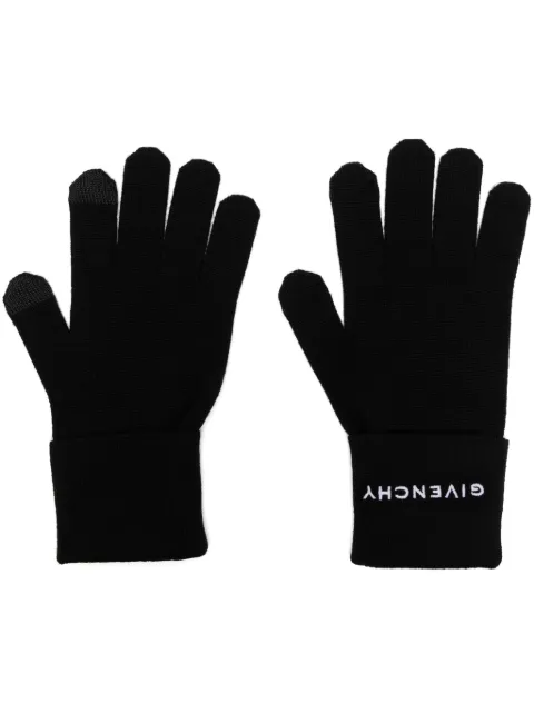 Givenchy 4G logo-embroidered wool gloves