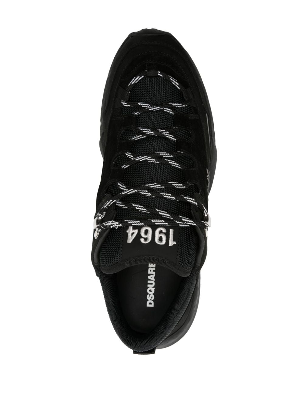 Shop Dsquared2 Free Panelled Suede Sneakers In Black