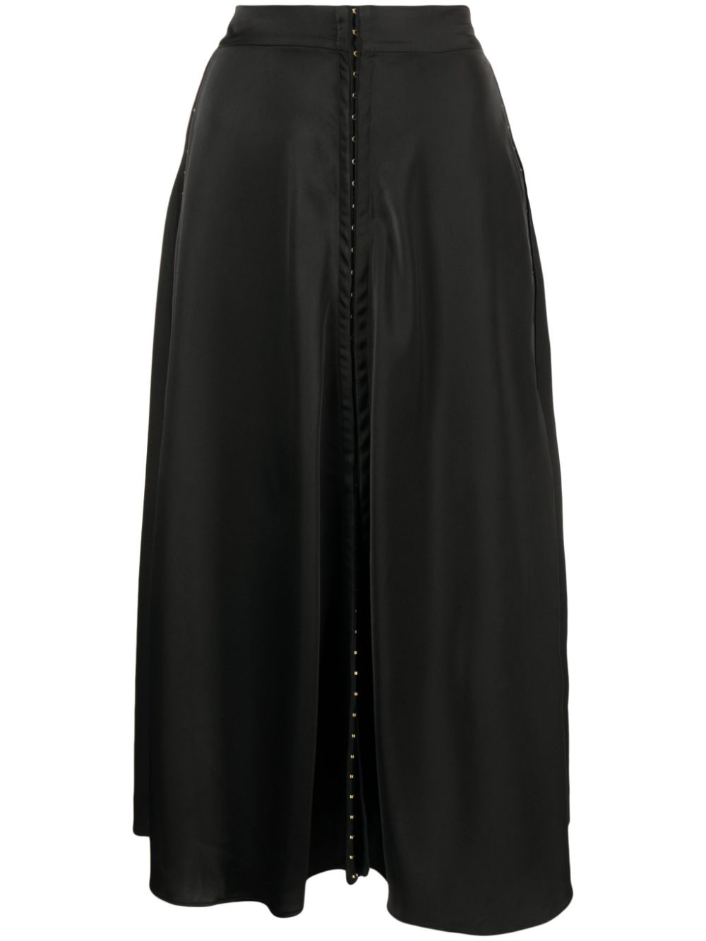 Diversion satin A-line midi skirt