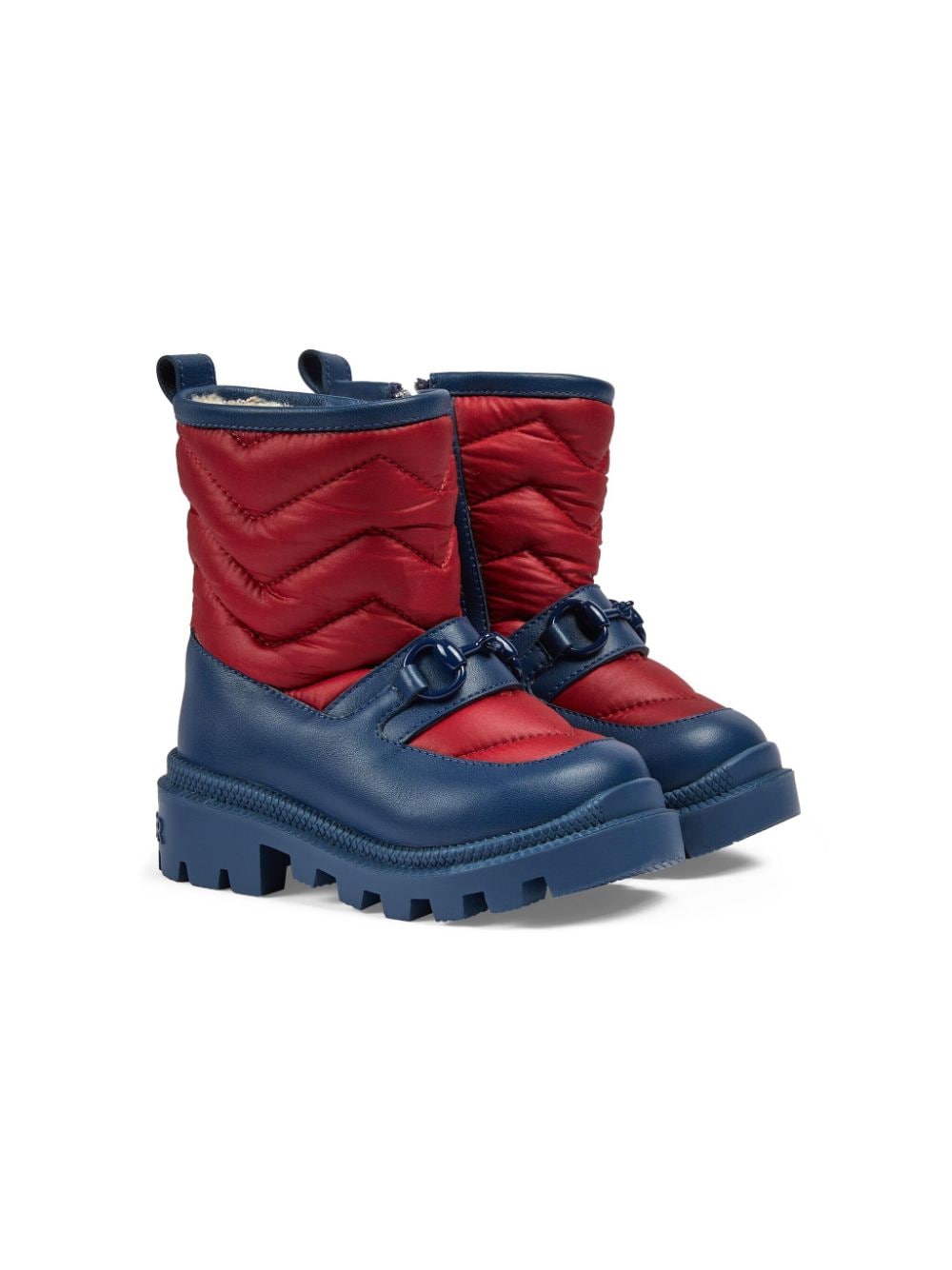 gucci kids bottes de pluie à design matelassé - rouge