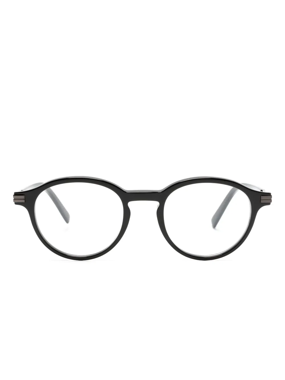 Zegna Bril met rond montuur Zwart