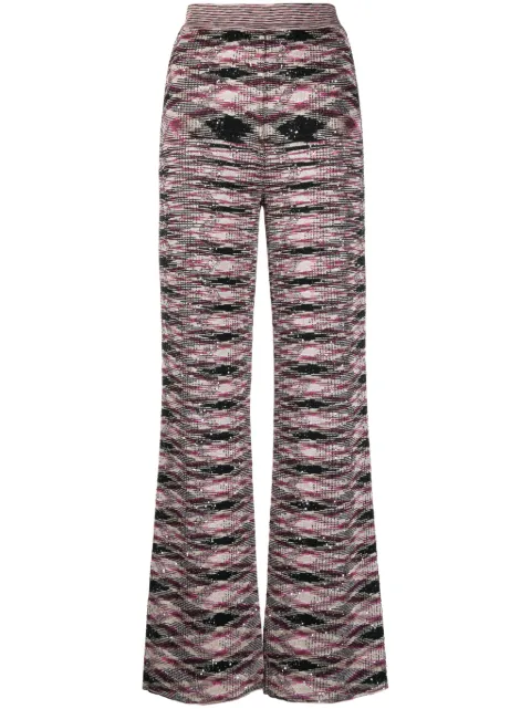 Missoni patterned intarsia-knit flared trousers 