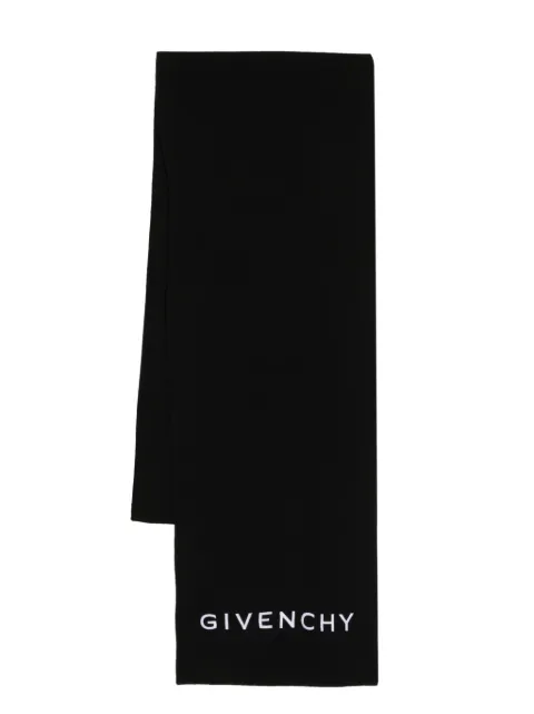 Givenchy bufanda tejida con logo bordado