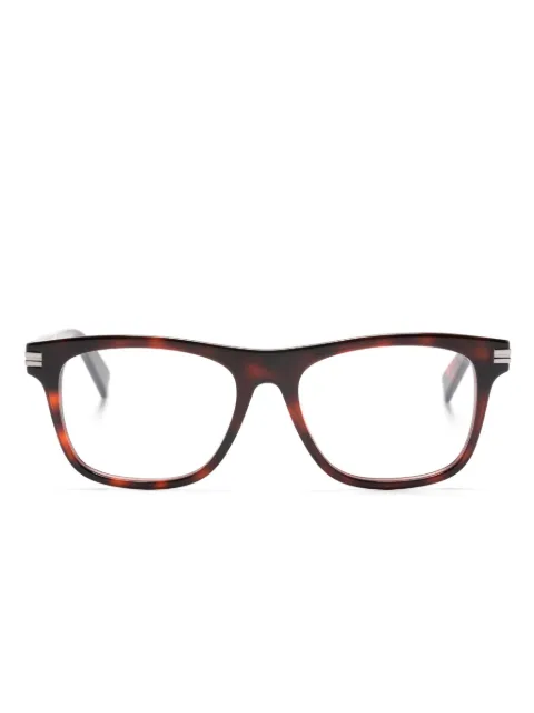 Zegna lentes con armazón rectangular estilo carey