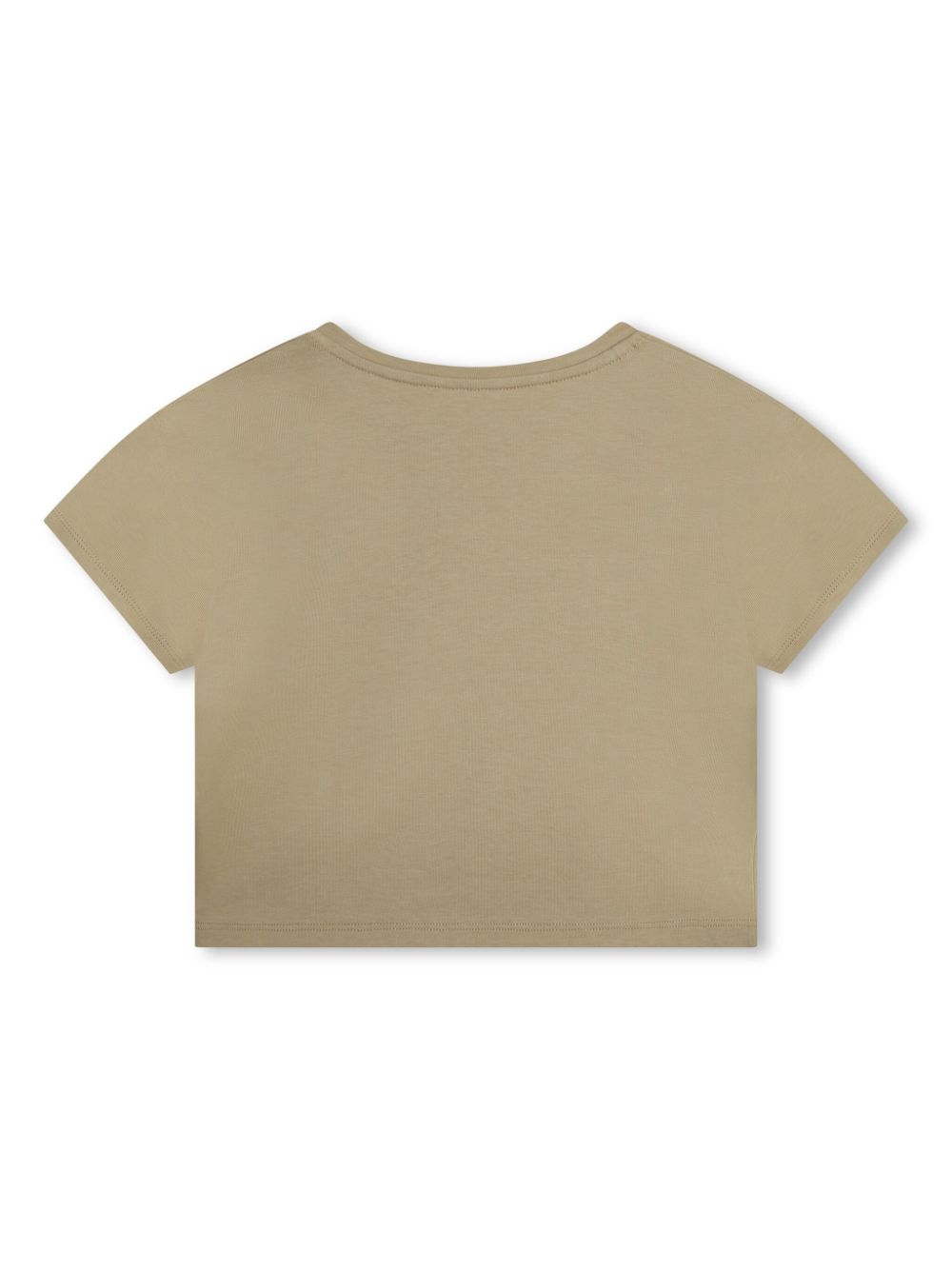 Shop Michael Kors Logo-appliqué Organic Cotton T-shirt In Neutrals