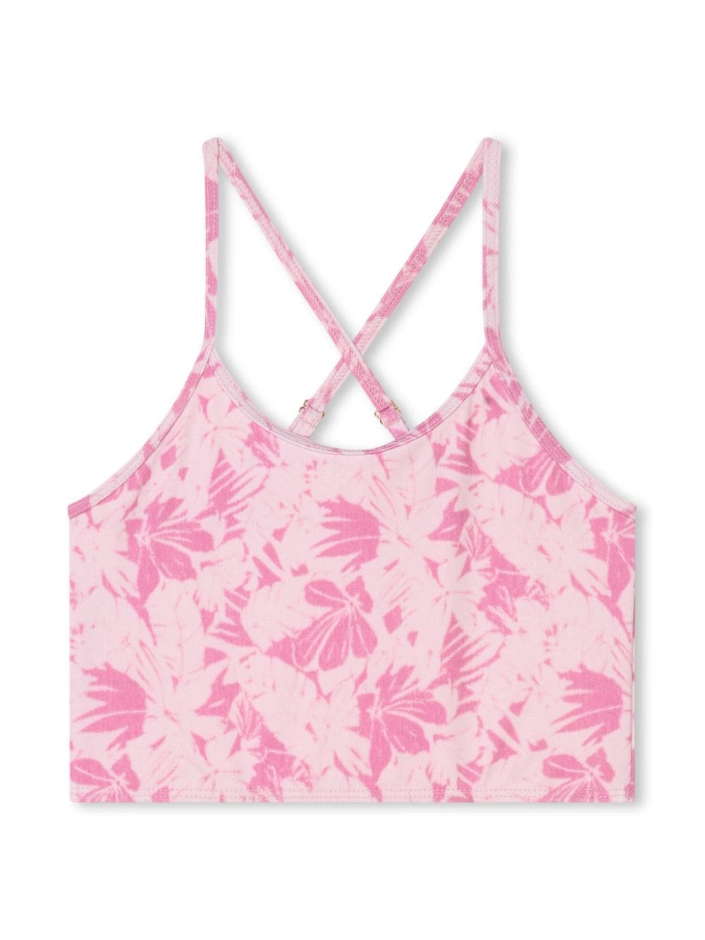 Shop Michael Kors Floral-motif Logo-print Bikini In Pink