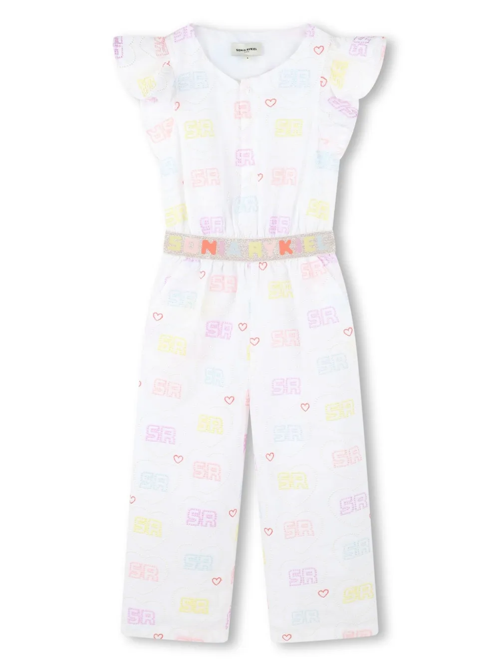 SONIA RYKIEL ENFANT ロゴ ジャンプスーツ - ホワイト SONIA RYKIEL ENFANT ロゴ ジャンプスーツ - ホワイト