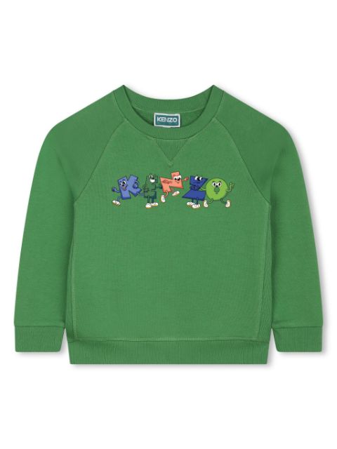 Kenzo Kids logo-print cotton sweatshirt