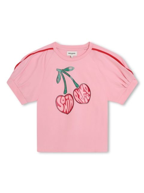 SONIA RYKIEL ENFANT 樱桃logo印花棉T恤