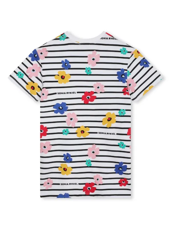 SONIA RYKIEL ENFANT floral-print Cotton Dress | White | FARFETCH