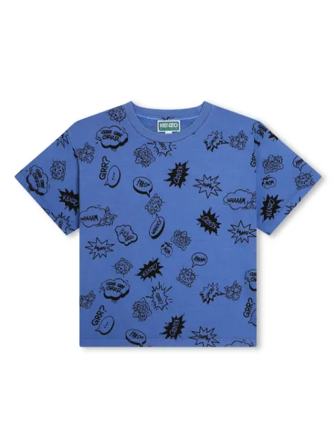 Kenzo Kids graphic-print cotton T-shirt