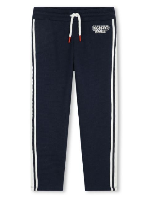 Kenzo Kids logo-patch checked trousers