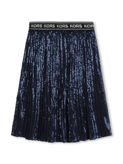 Michael Kors Kids logo-waistband sequin-embellished skirt 