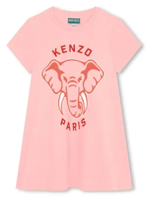 Kenzo Kids logo-print Dress | Pink | FARFETCH