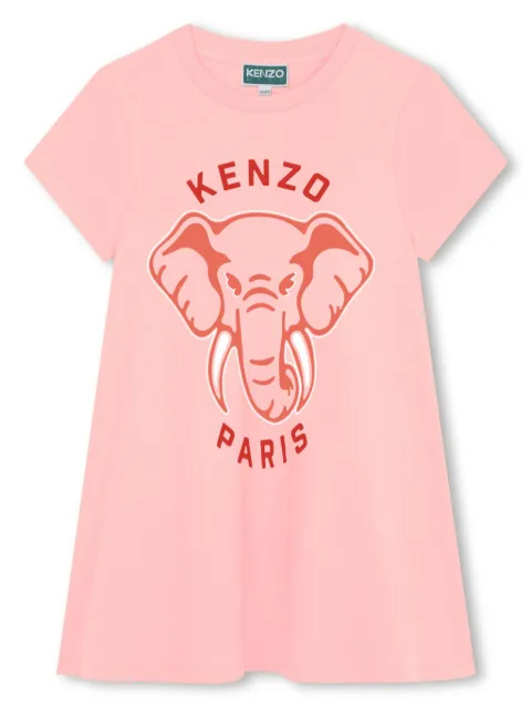 Kenzo Kids logo-print cotton dress