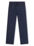 Lanvin Enfant rubberised-logo drawstring track pants - Blue