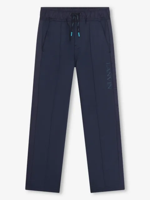Lanvin Enfant rubberised-logo drawstring track pants