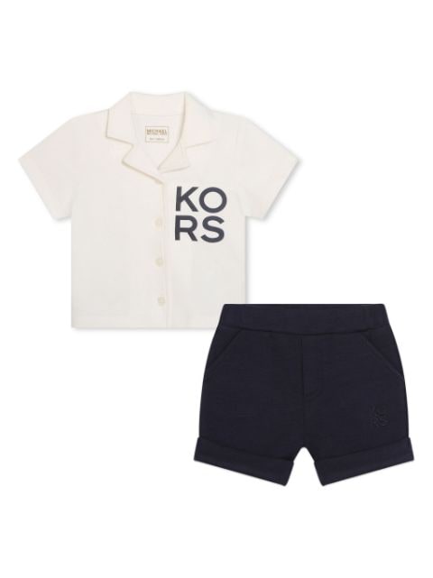 Michael Kors Kids logo-print cotton shorts (set of two)