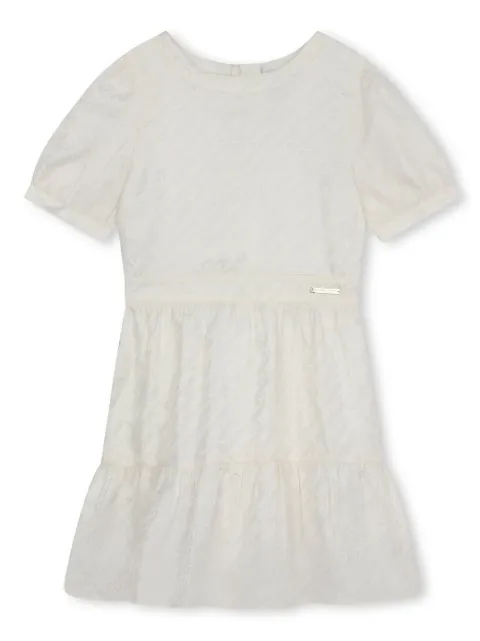 Michael Kors Kids logo-jacquard round-neck dress