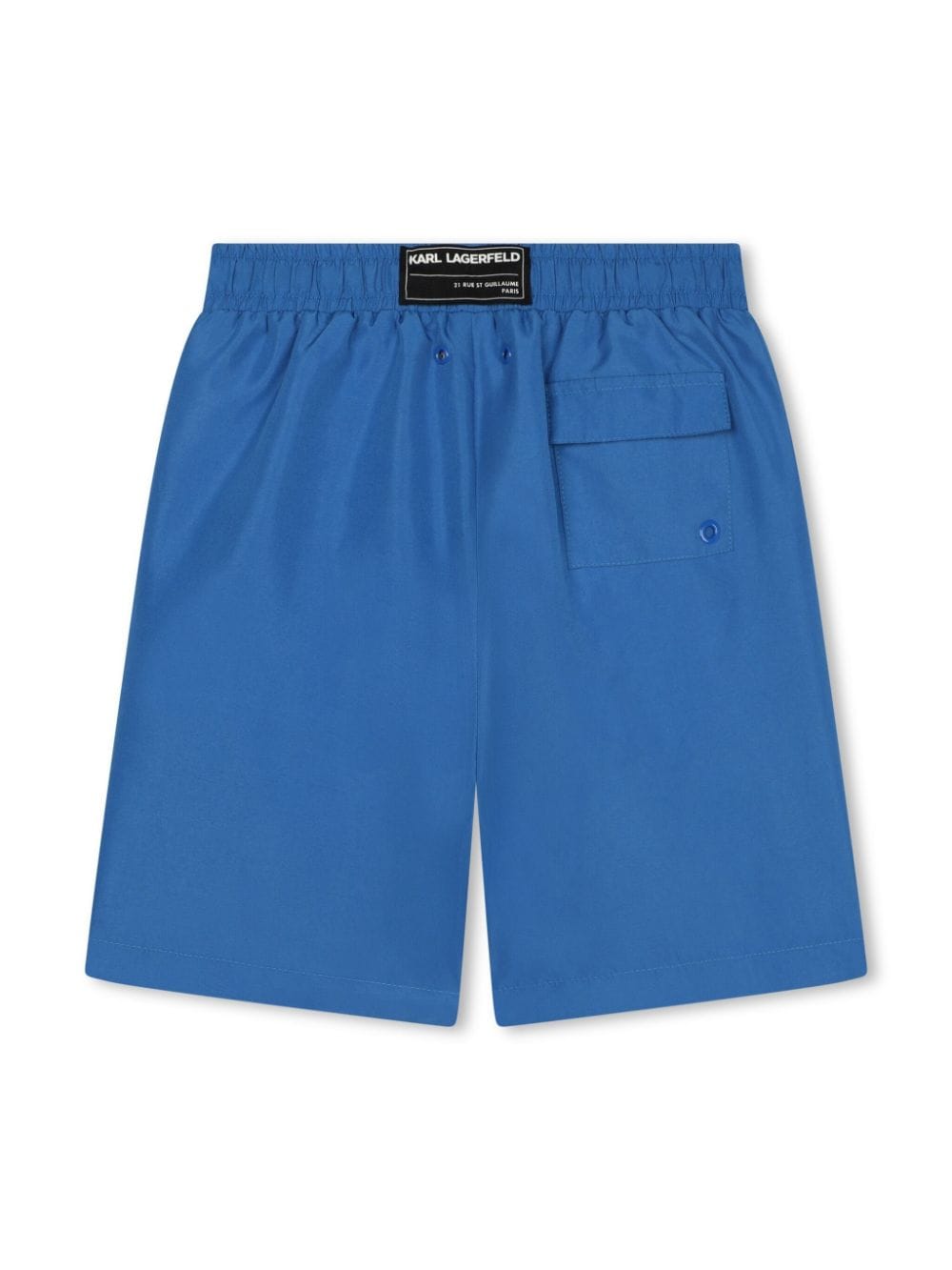 Shop Karl Lagerfeld Logo-print Swim Shorts In Blue