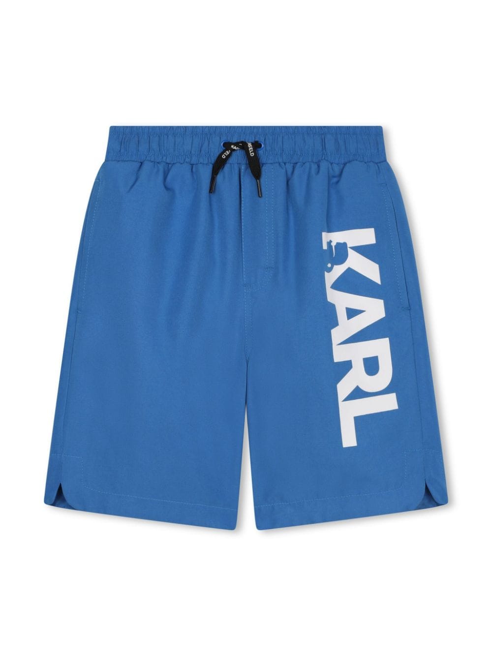 Karl Lagerfeld Kids' Logo-print Swim Shorts In Blue