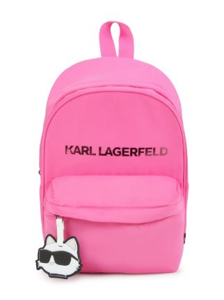 Karl Lagerfeld Kids Sac a Dos a Logo Imprime Rose FARFETCH DZ