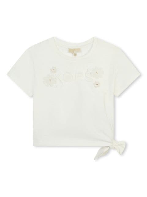 Michael Kors Kids logo-embroidered cotton T-shirt