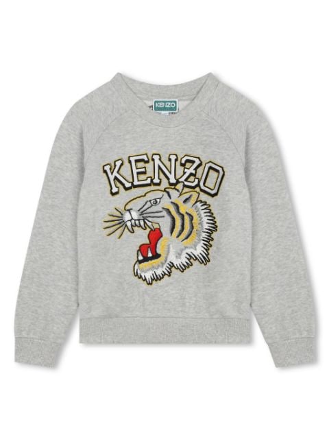 Kenzo Kids Kotora tiger-embroidered cotton sweatshirt