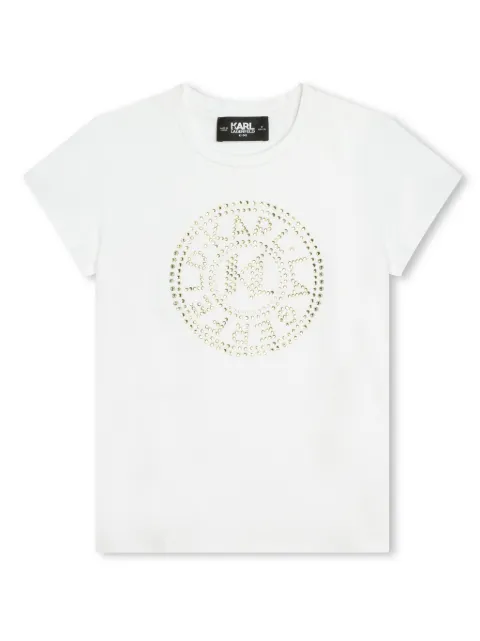 Karl Lagerfeld Kids camiseta con logo de apliques