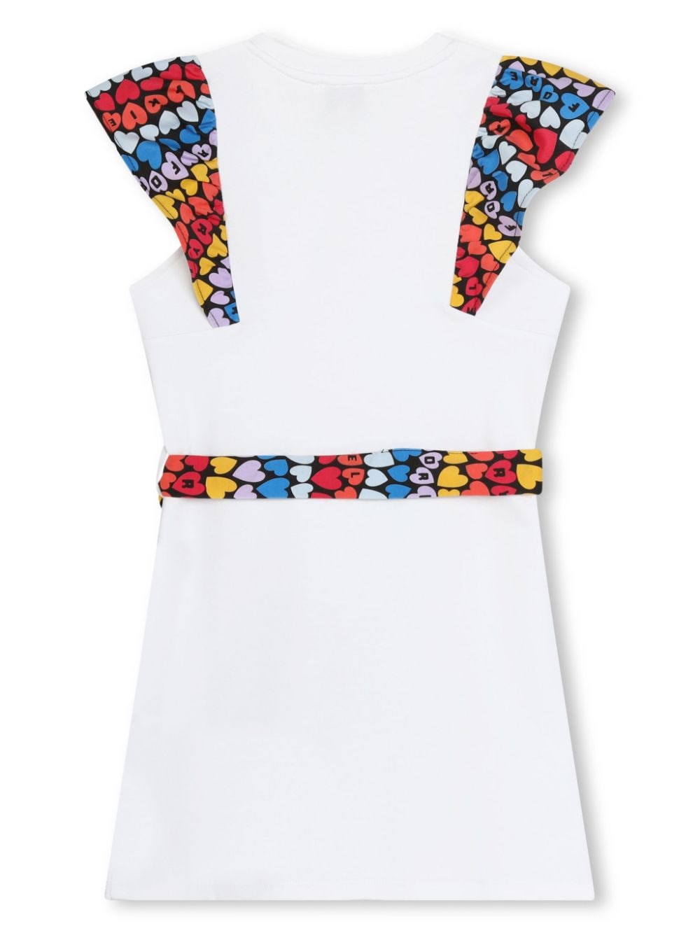 Shop Sonia Rykiel Enfant Heart-print Cotton Dress In White