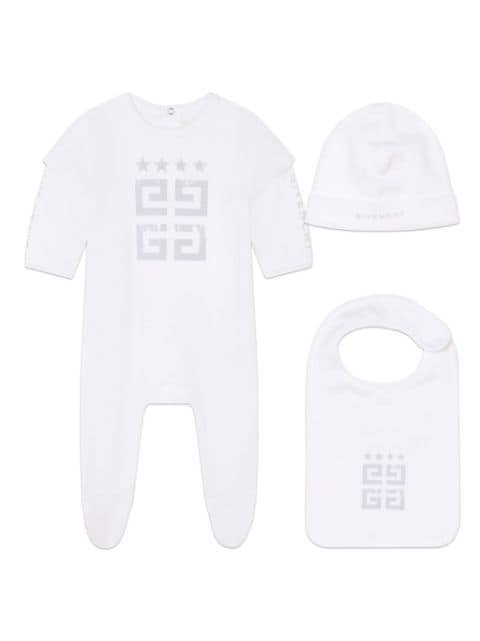 Givenchy Kids 4G cotton babygrow set (set of three)