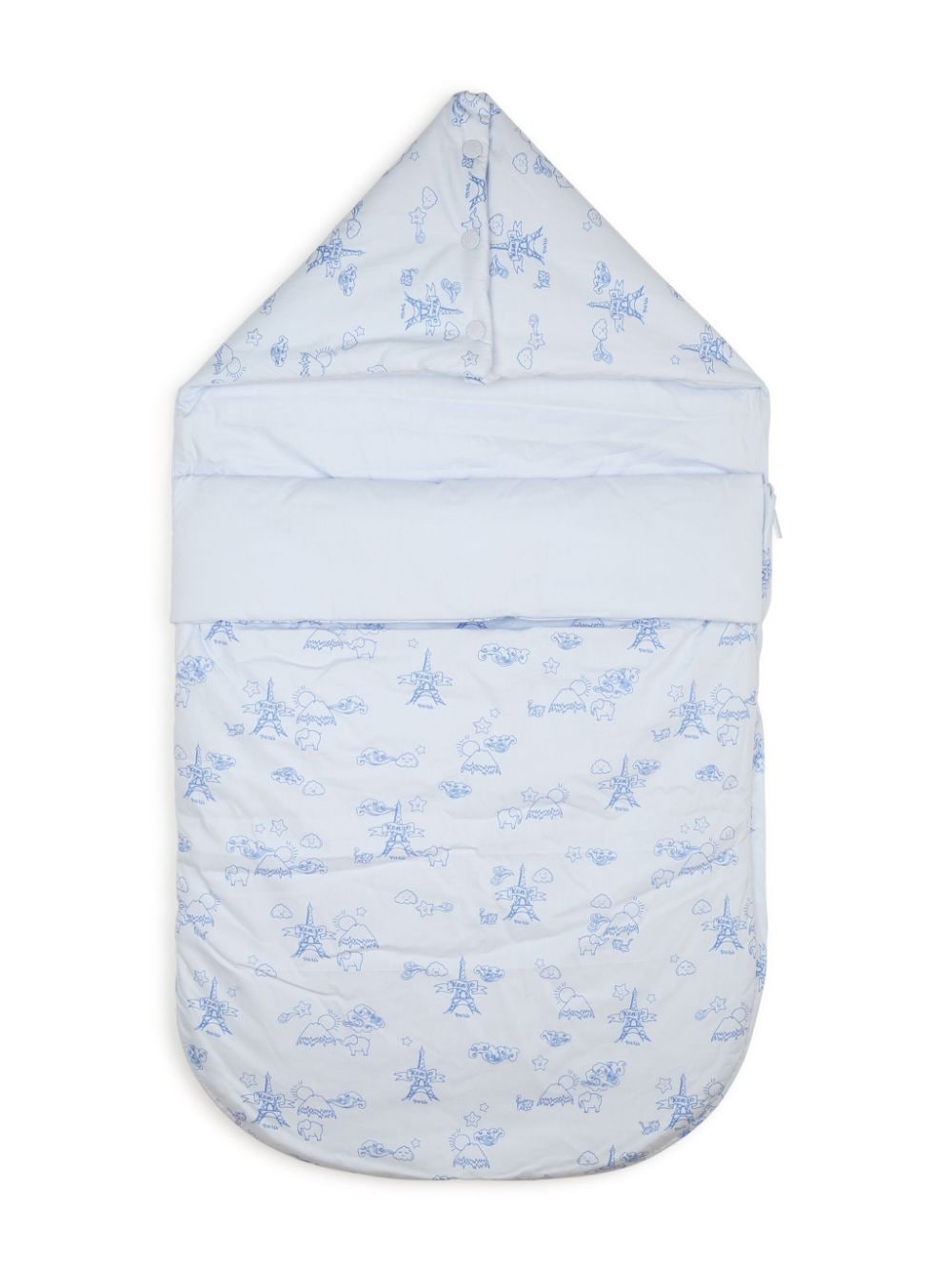 Kenzo Graphic-print Cotton Sleeping Bag In Blue