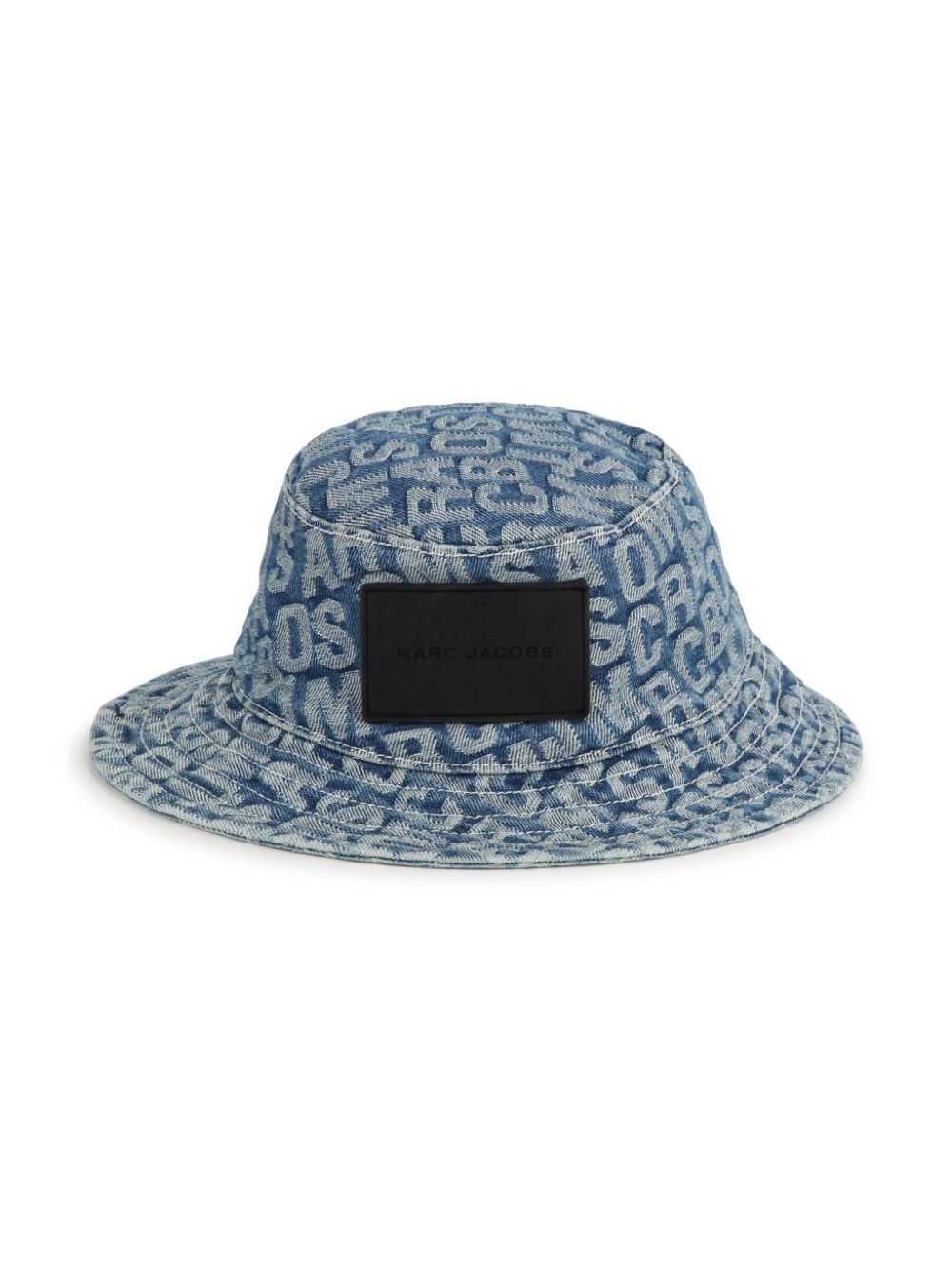 Shop Marc Jacobs Logo-jacquard Denim Bucket Hat In Blue