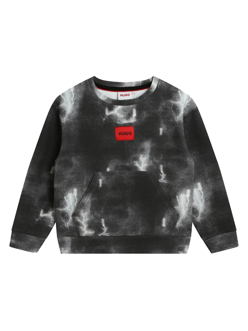 HUGO KIDS tie-dye print sweatshirt | Black | Image 1