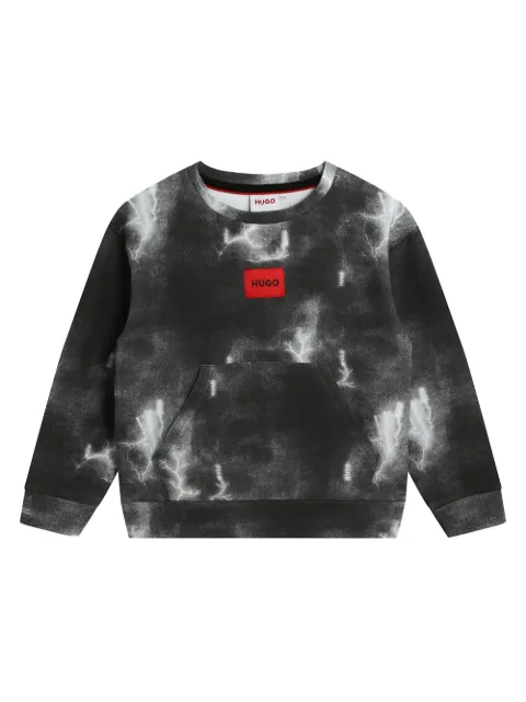 HUGO KIDS tie-dye print sweatshirt