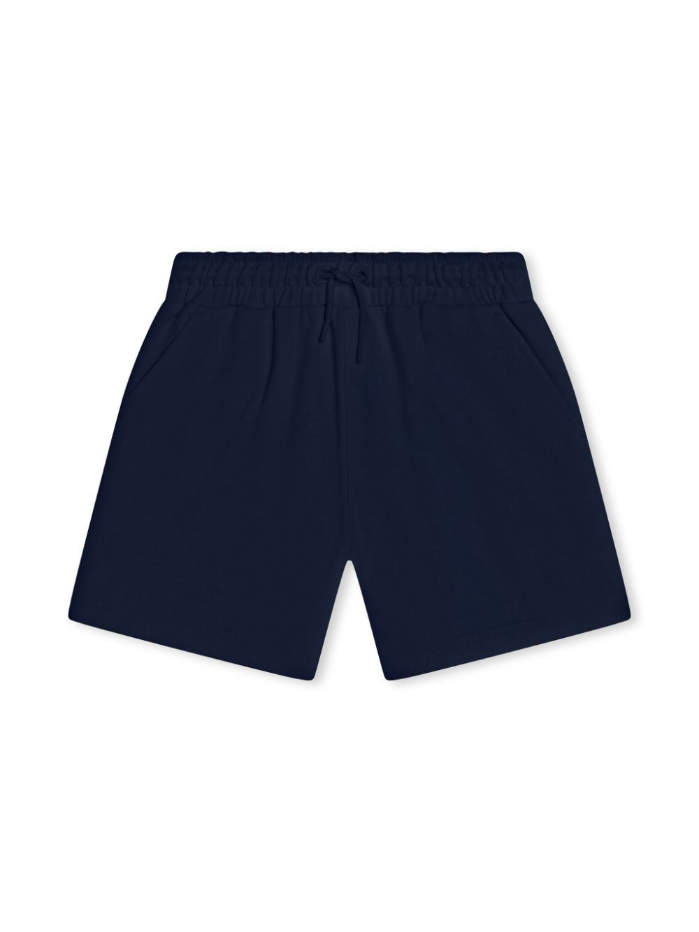 kenzo kids short en coton à patch logo - bleu