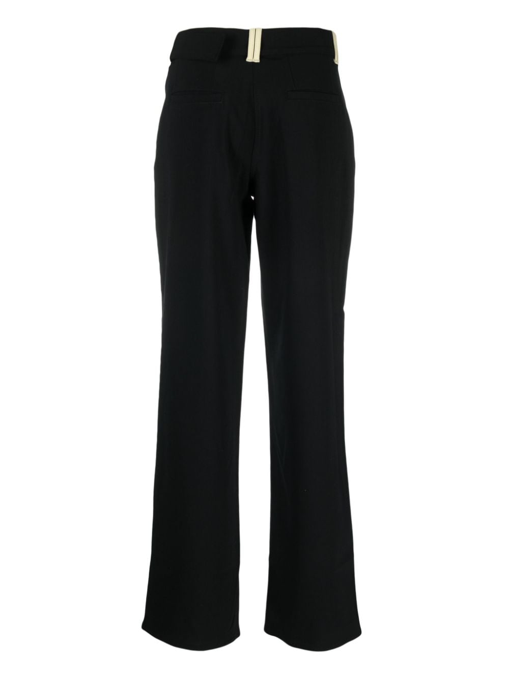 Shop Sunnei Belted High-waist Trousers In Black