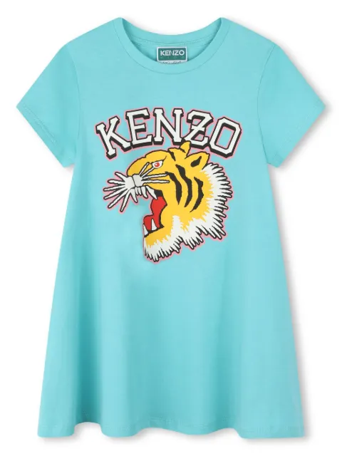 Kenzo Kids Tiger Head-print cotton dress