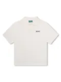 Kenzo Kids logo-print piqué-weave polo shirt - White