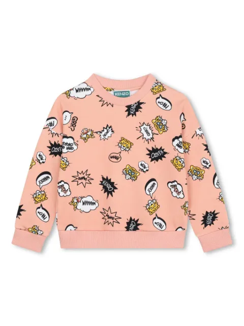 Kenzo Kids graphic-print cotton sweatshirt