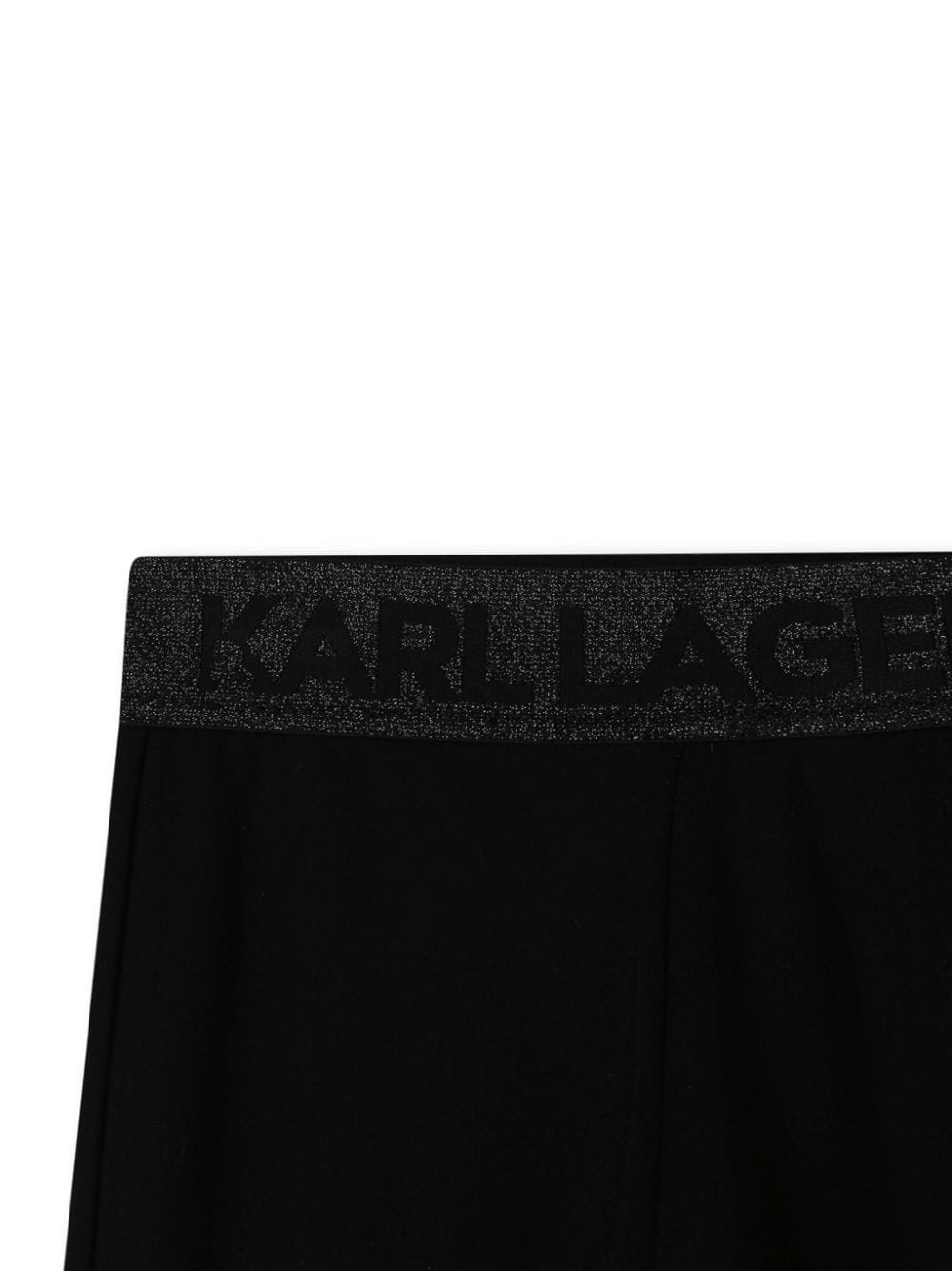 Shop Karl Lagerfeld Logo-waistband Shorts In Black