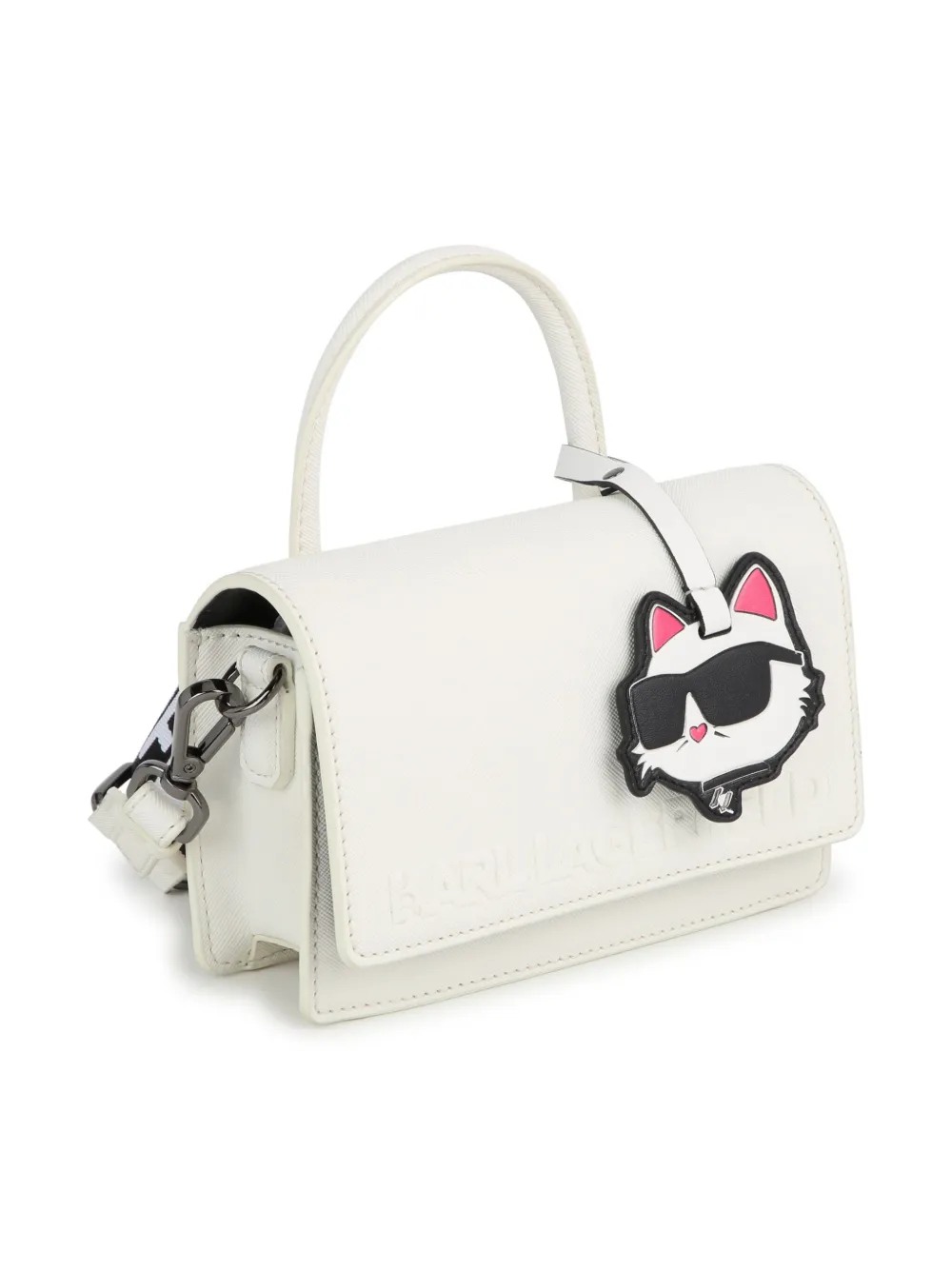 Karl Lagerfeld Kids Schoudertas met Choupette amulet Wit