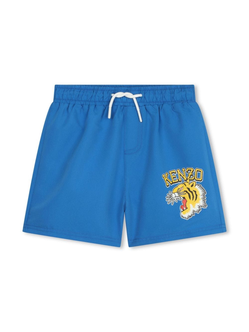 Kenzo Kids' Tiger Graphic-print Swim Shorts In Blue