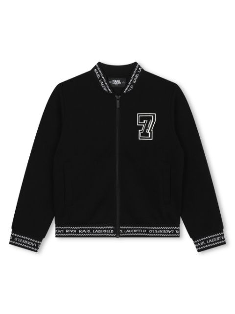 Karl Lagerfeld Kids logo-print bomber jacket 