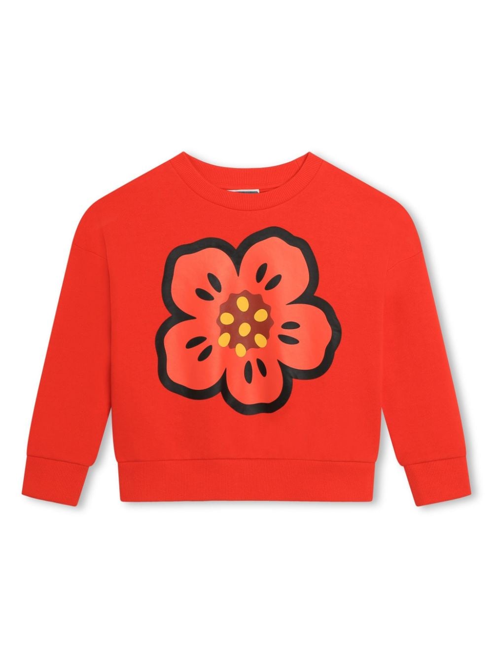 Kenzo Kids Felpa con stampa Boke Flower - Rosso