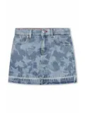 HUGO KIDS star-print denim miniskirt - Blue
