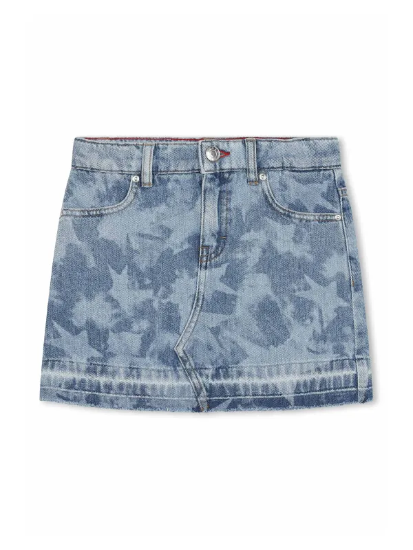 HUGO KIDS star print Denim Miniskirt Blue FARFETCH AO