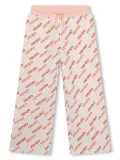 Kenzo Kids logo-print drawstring cotton track pants - Neutrals